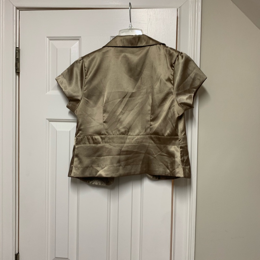 Shiny Gold crop jacket
